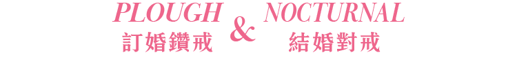 PLOUGH訂婚鑽戒 & NOCTURNAL結婚對戒