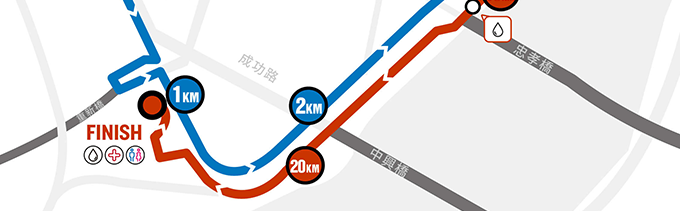 21K 接力組路線示意圖