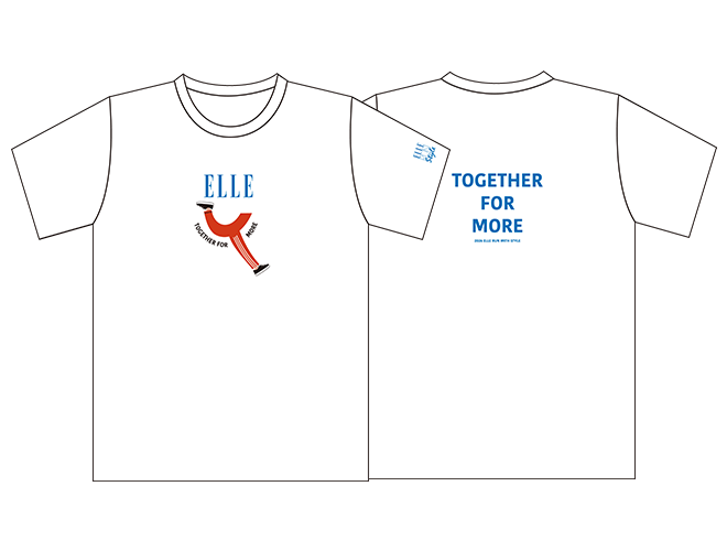 ELLE X ST.MALO W. 風格跑衣 正面與背面示意圖